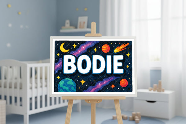 "Bodie" Amongst the Stars Personalized Space Artwork