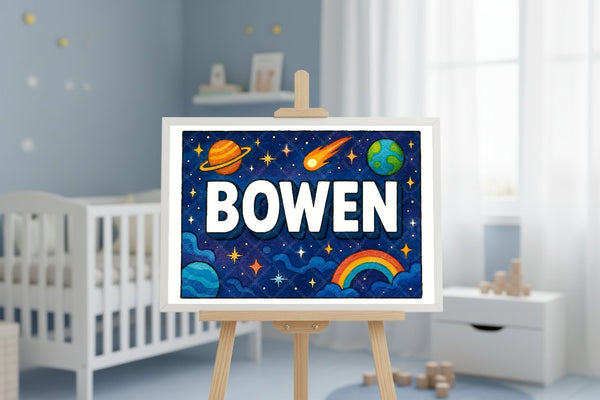 "Bowen" Amongst the Stars Personalized Space Artwork