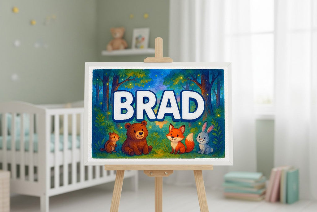 Personalized name art for Brad