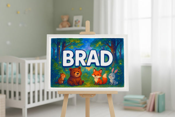 Brad’s Personalized Forest Friends Art