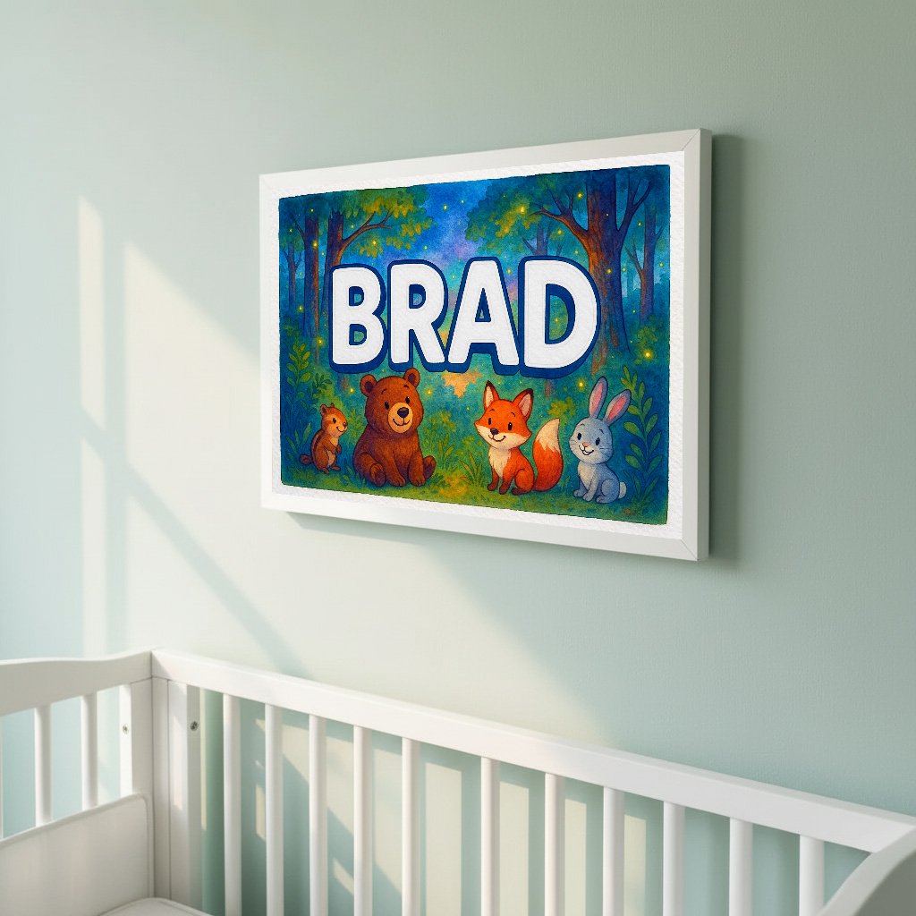 Personalized name art for Brad