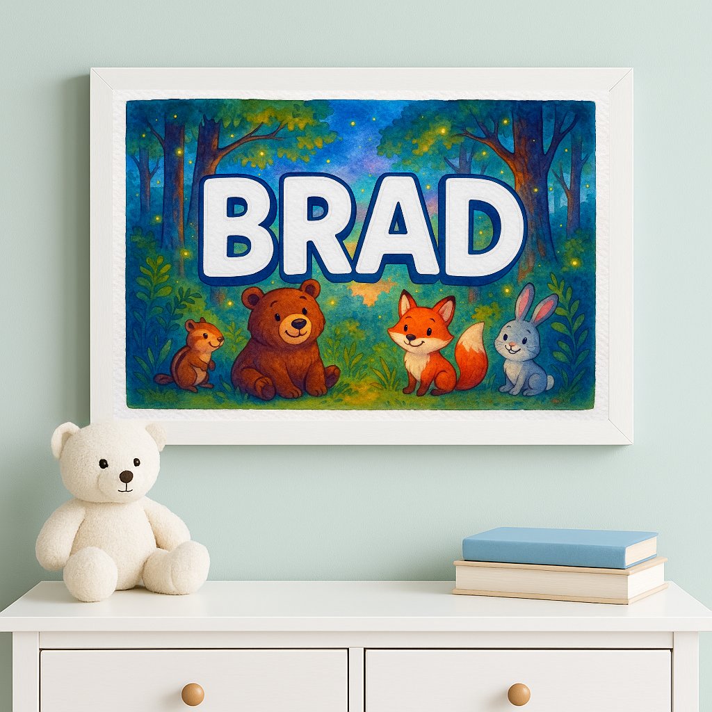 Personalized name art for Brad