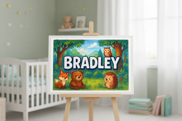 Bradley’s Personalized Forest Friends Art
