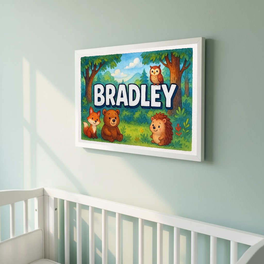 Personalized name art for Bradley