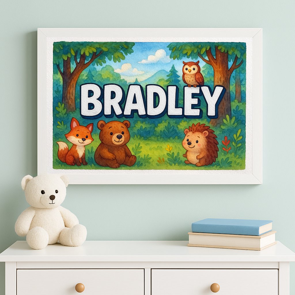 Personalized name art for Bradley