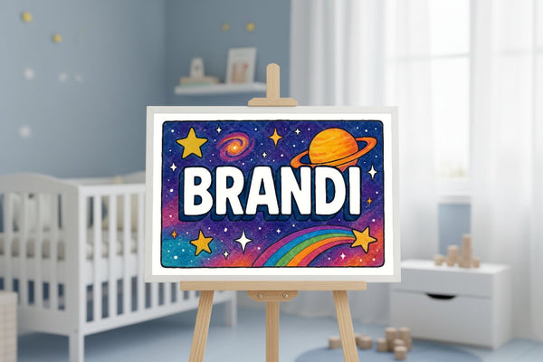 "Brandi" Amongst the Stars Personalized Space Artwork