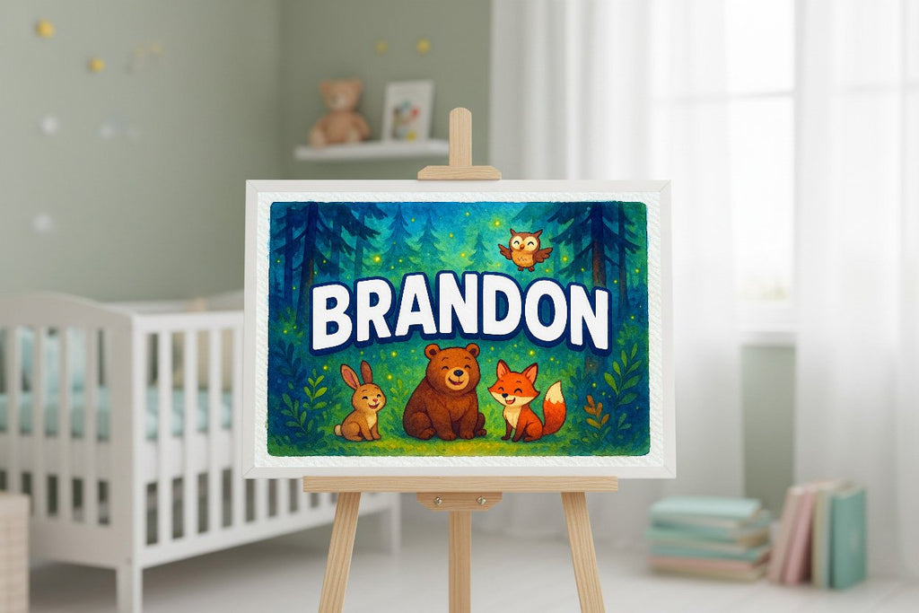 Personalized name art for Brandon