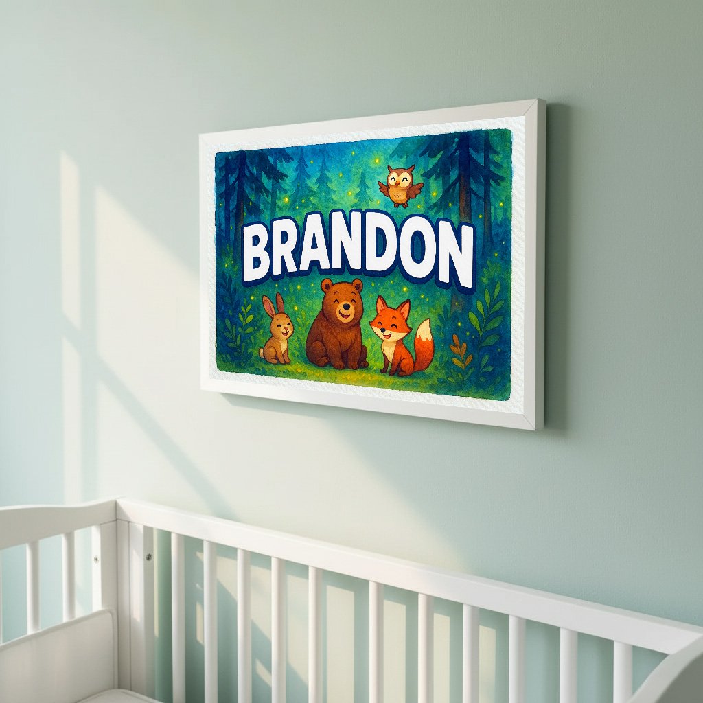 Personalized name art for Brandon