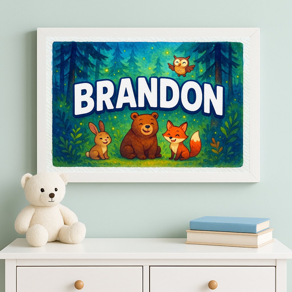 Personalized name art for Brandon