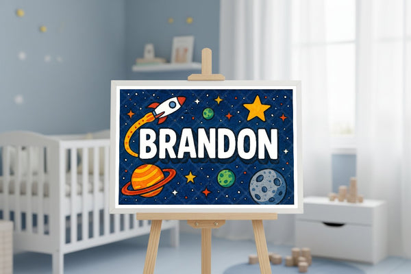 "Brandon" Amongst the Stars Personalized Space Artwork