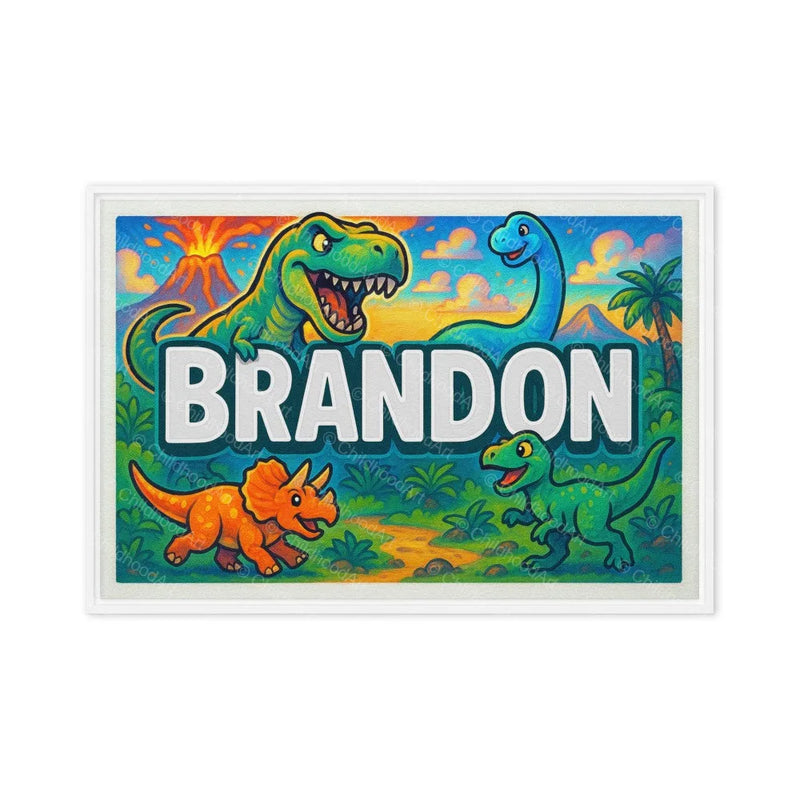 Don Name Art - Dinosaur Adventure personalized wall print for kids