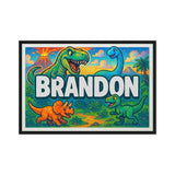 Don Name Art - Dinosaur Adventure personalized wall print for kids
