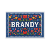 Brandy Name Art - Floral Farmhouse personalized wall print for kids
