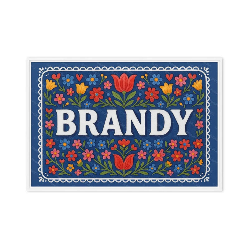 Brandy Name Art - Floral Farmhouse personalized wall print for kids