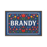 Brandy Name Art - Floral Farmhouse personalized wall print for kids