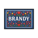 Brandy Name Art - Floral Farmhouse personalized wall print for kids