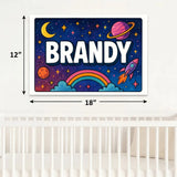 Brandy Name Art - Space Explorers personalized wall print for kids