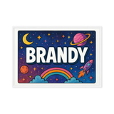 Brandy Name Art - Space Explorers personalized wall print for kids