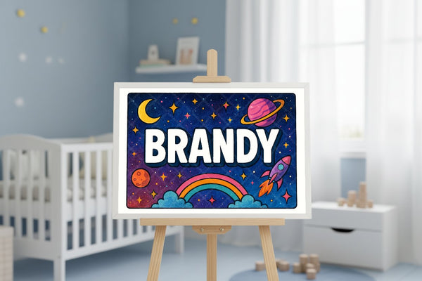 "Brandy" Amongst the Stars Personalized Space Artwork