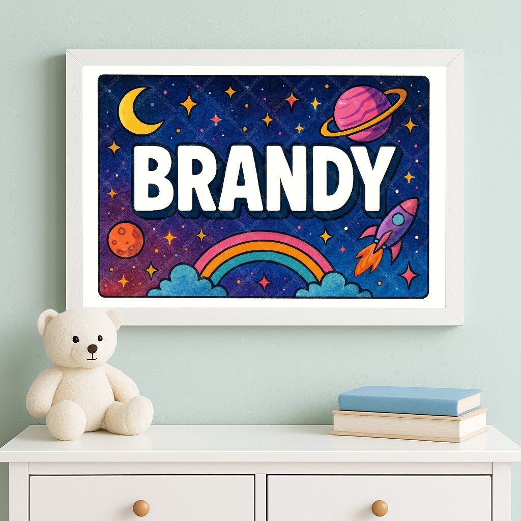 Personalized space name art for Brandy