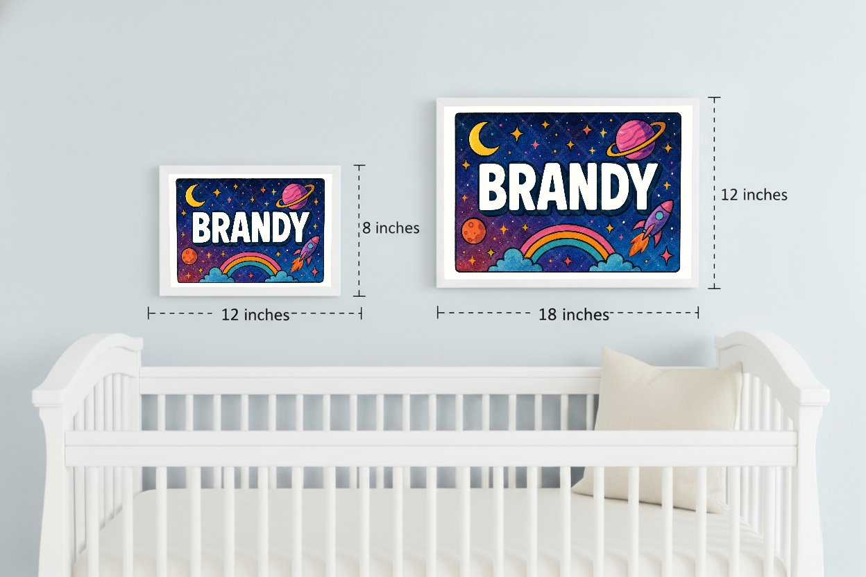 Personalized space name art for Brandy