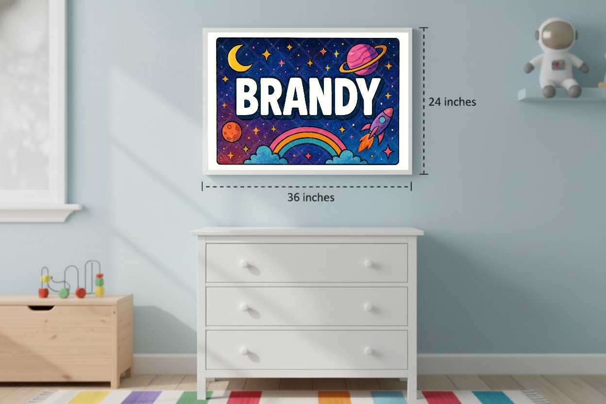 Personalized space name art for Brandy