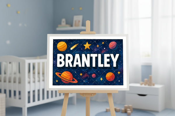 "Brantley" Amongst the Stars Personalized Space Artwork