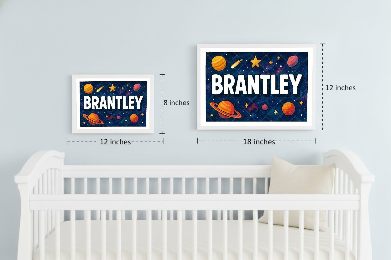 Personalized space name art for Brantley