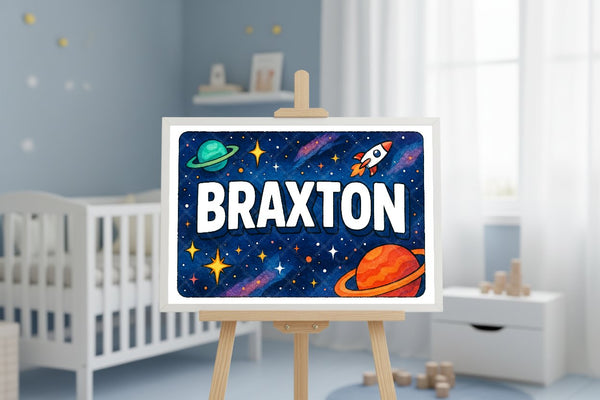 "Braxton" Amongst the Stars Personalized Space Artwork