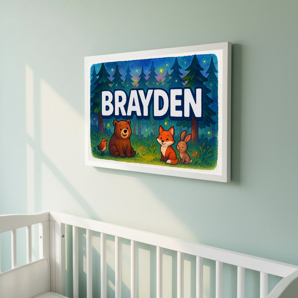 Personalized name art for Brayden