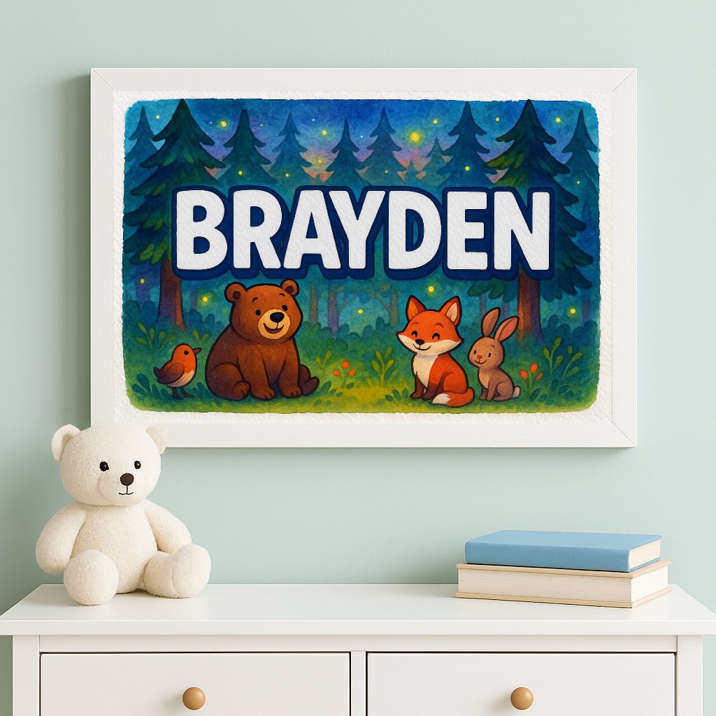 Personalized name art for Brayden