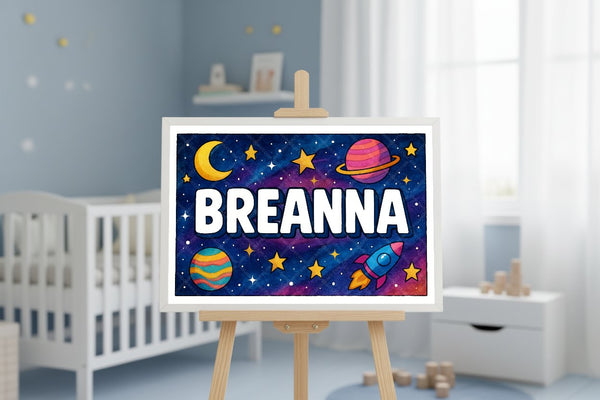 "Breanna" Amongst the Stars Personalized Space Artwork