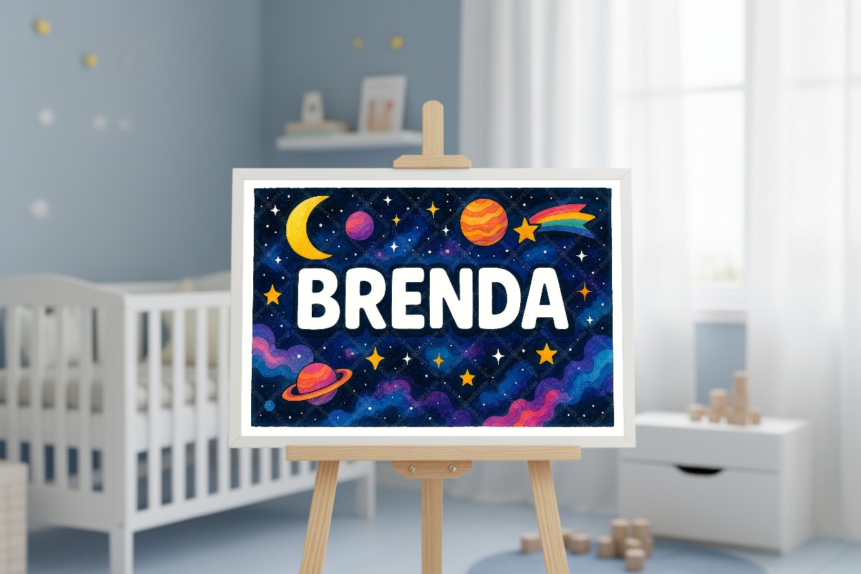 Personalized space name art for Brenda