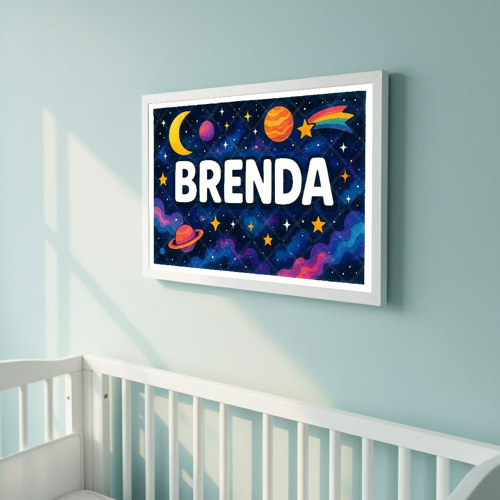 Personalized space name art for Brenda