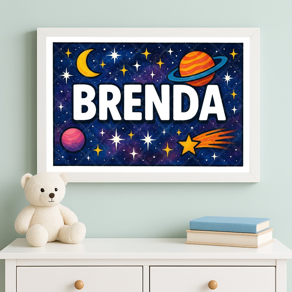 Personalized space name art for Brenda