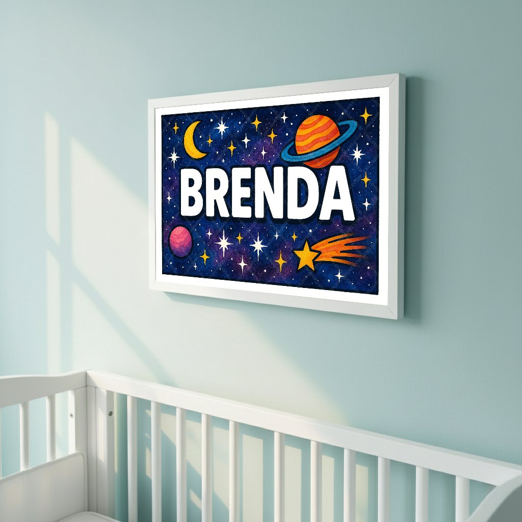 Personalized space name art for Brenda