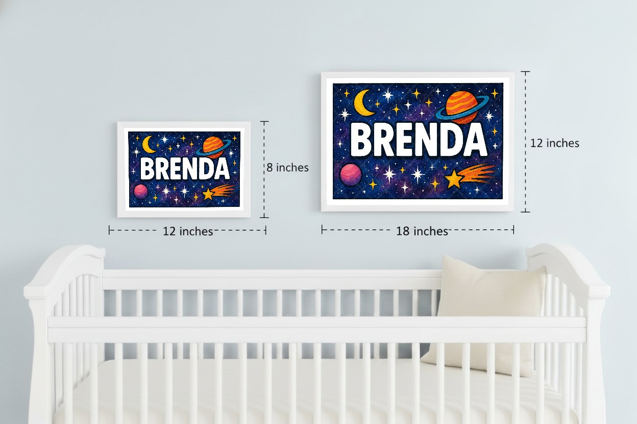 Personalized space name art for Brenda