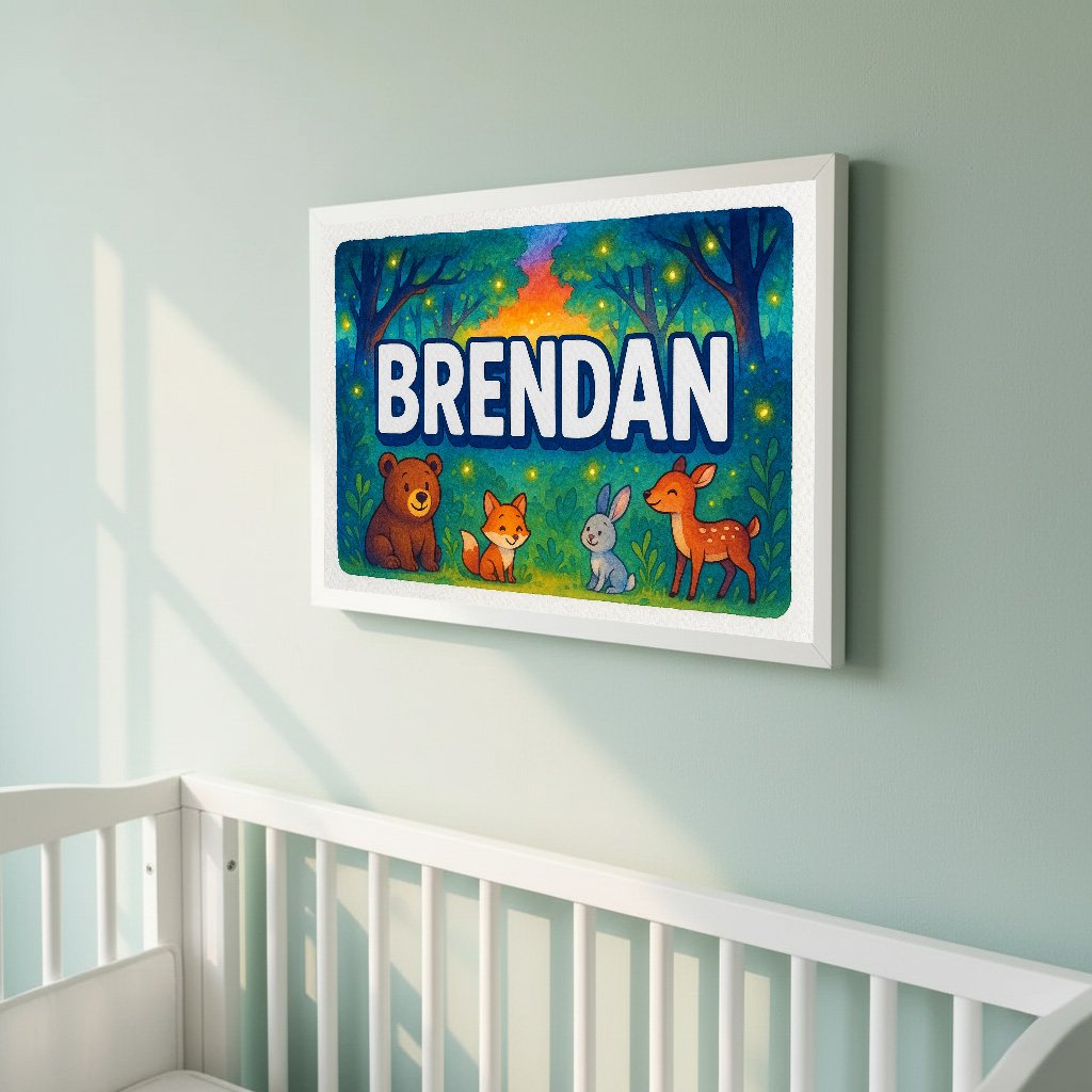 Personalized name art for Brendan