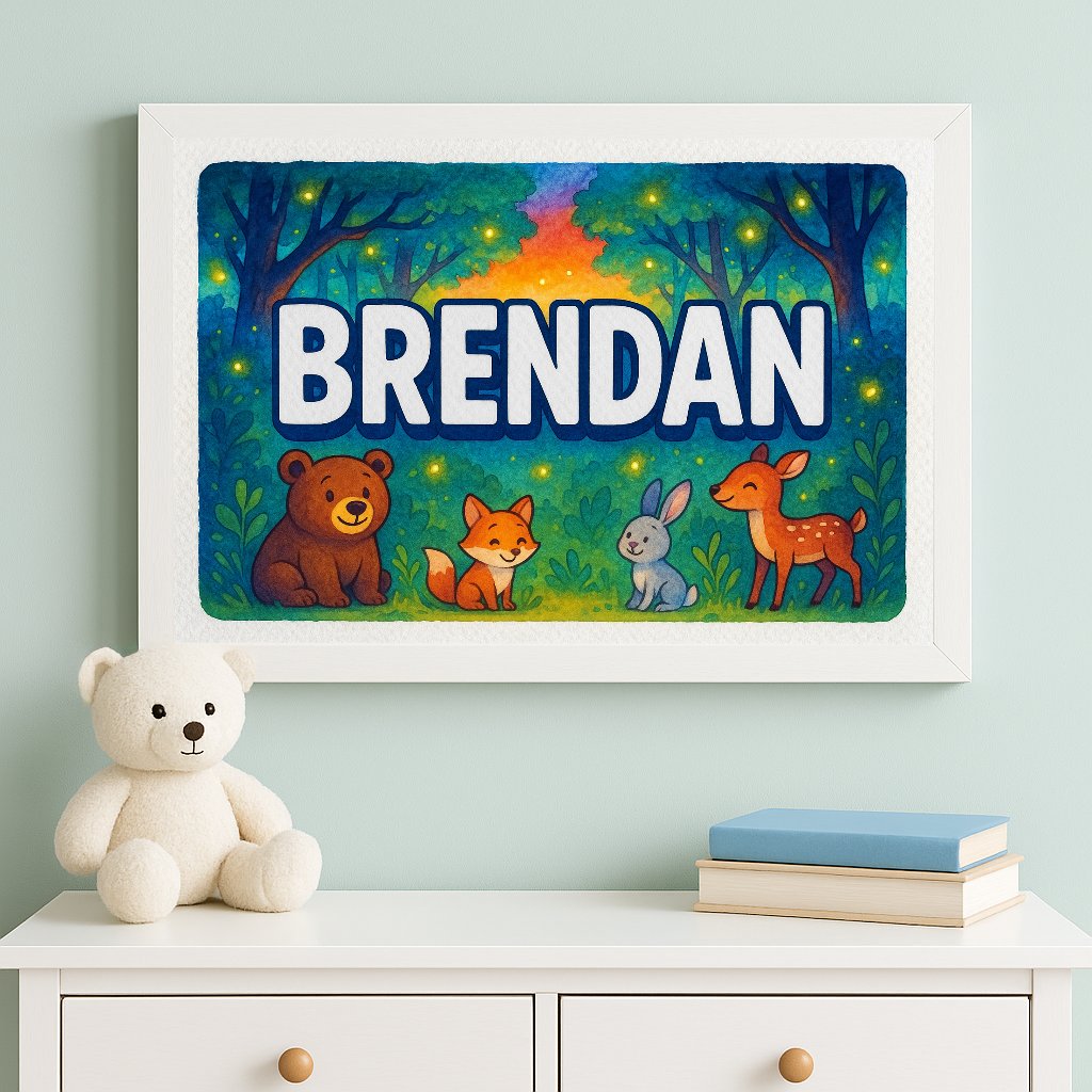 Personalized name art for Brendan