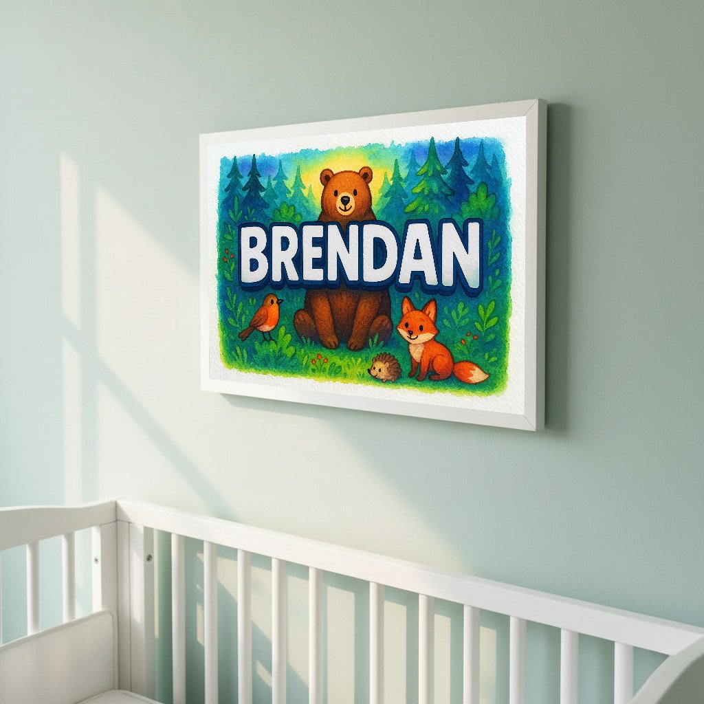 Personalized name art for Brendan