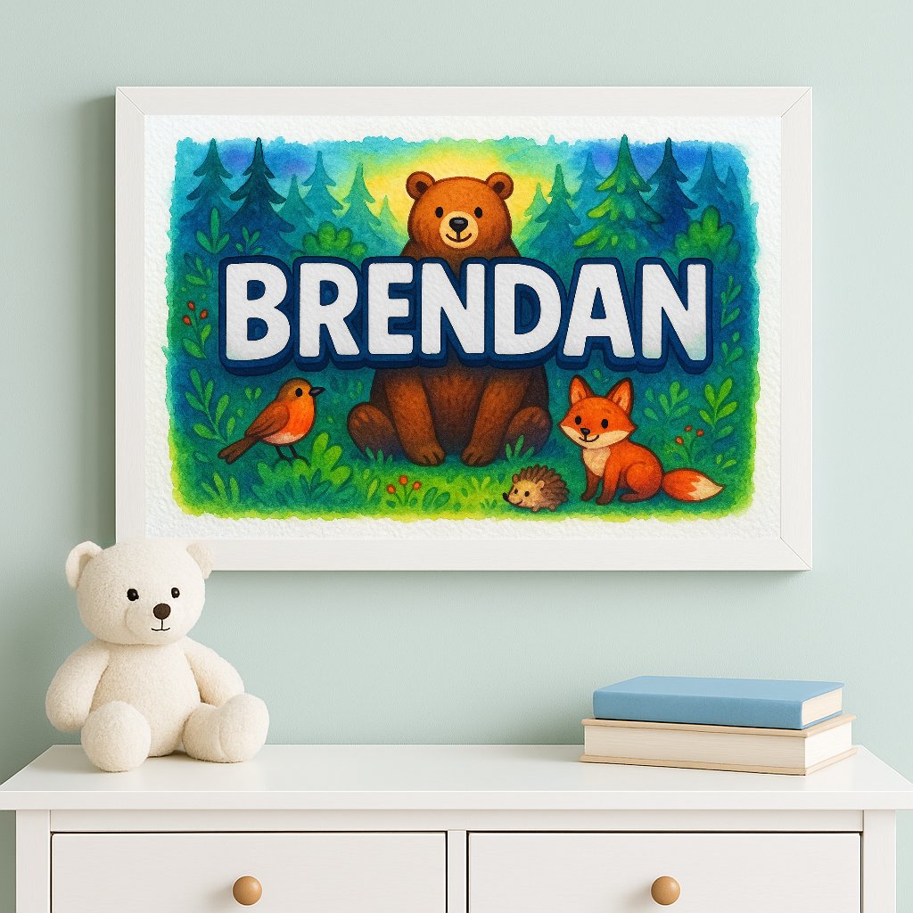 Personalized name art for Brendan