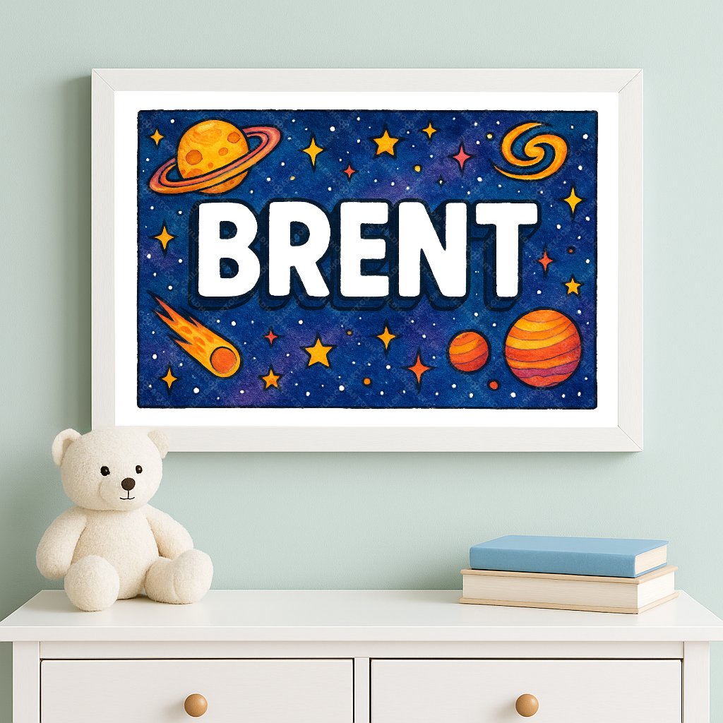Personalized space name art for Brent