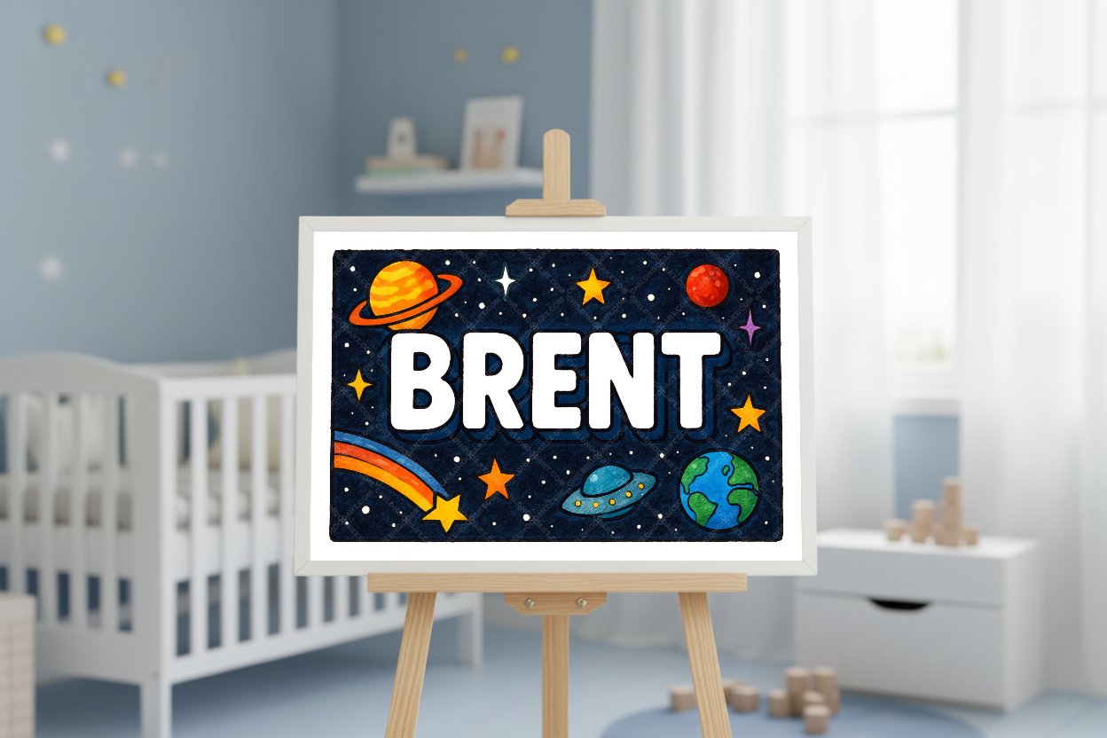 Personalized space name art for Brent
