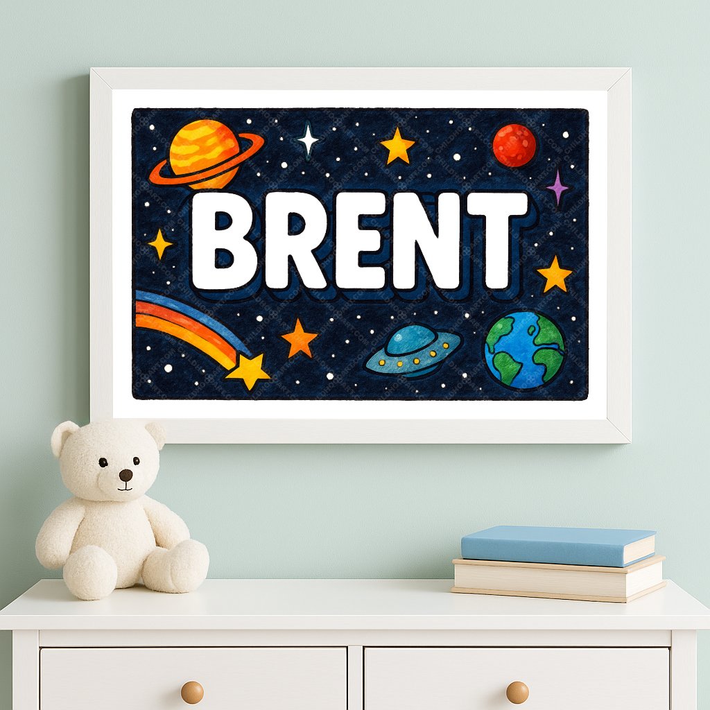 Personalized space name art for Brent