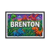 Brenton Name Art - Dinosaur Adventure personalized wall print for kids