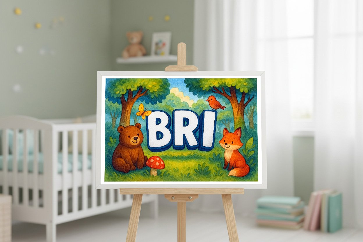 Personalized name art for Bri