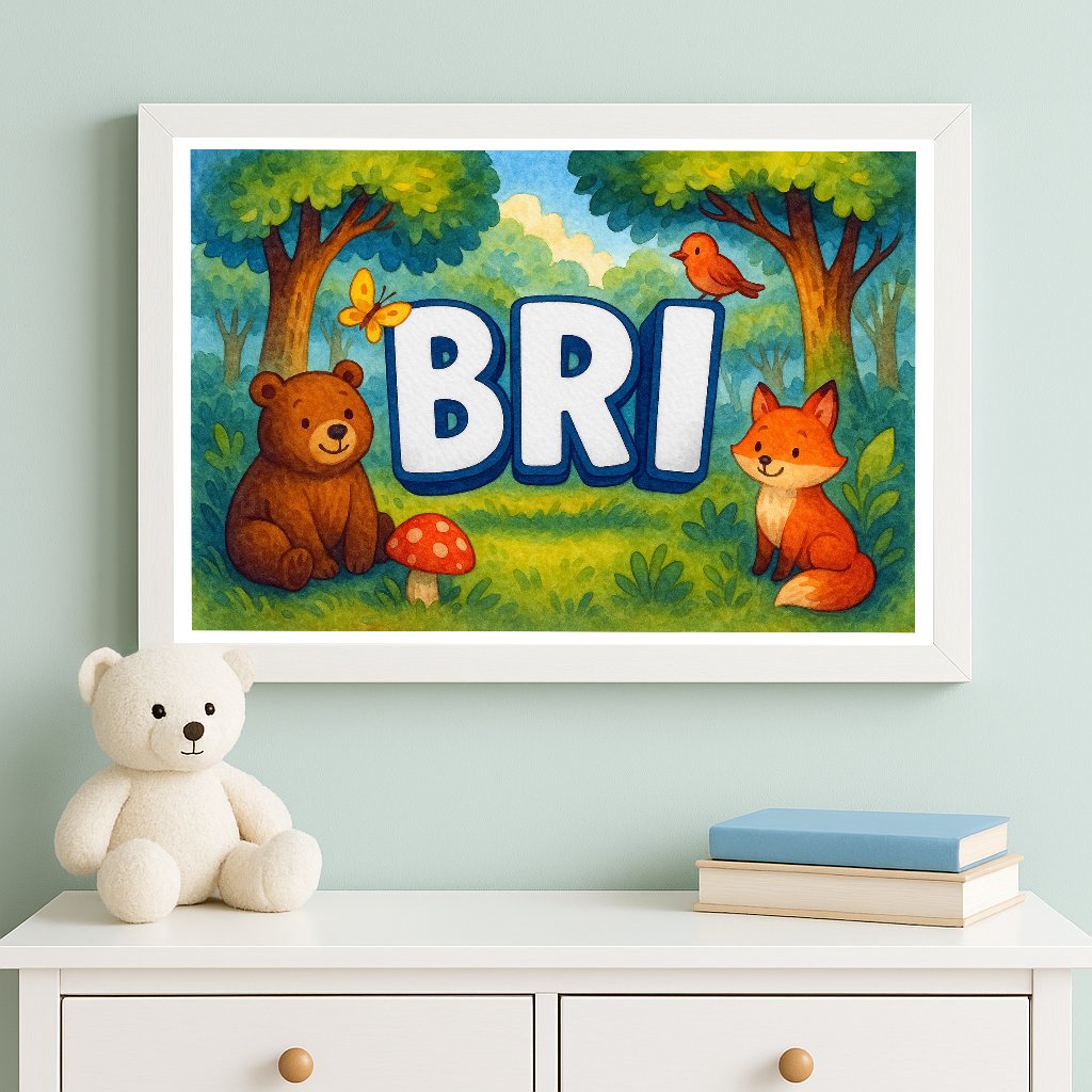 Personalized name art for Bri