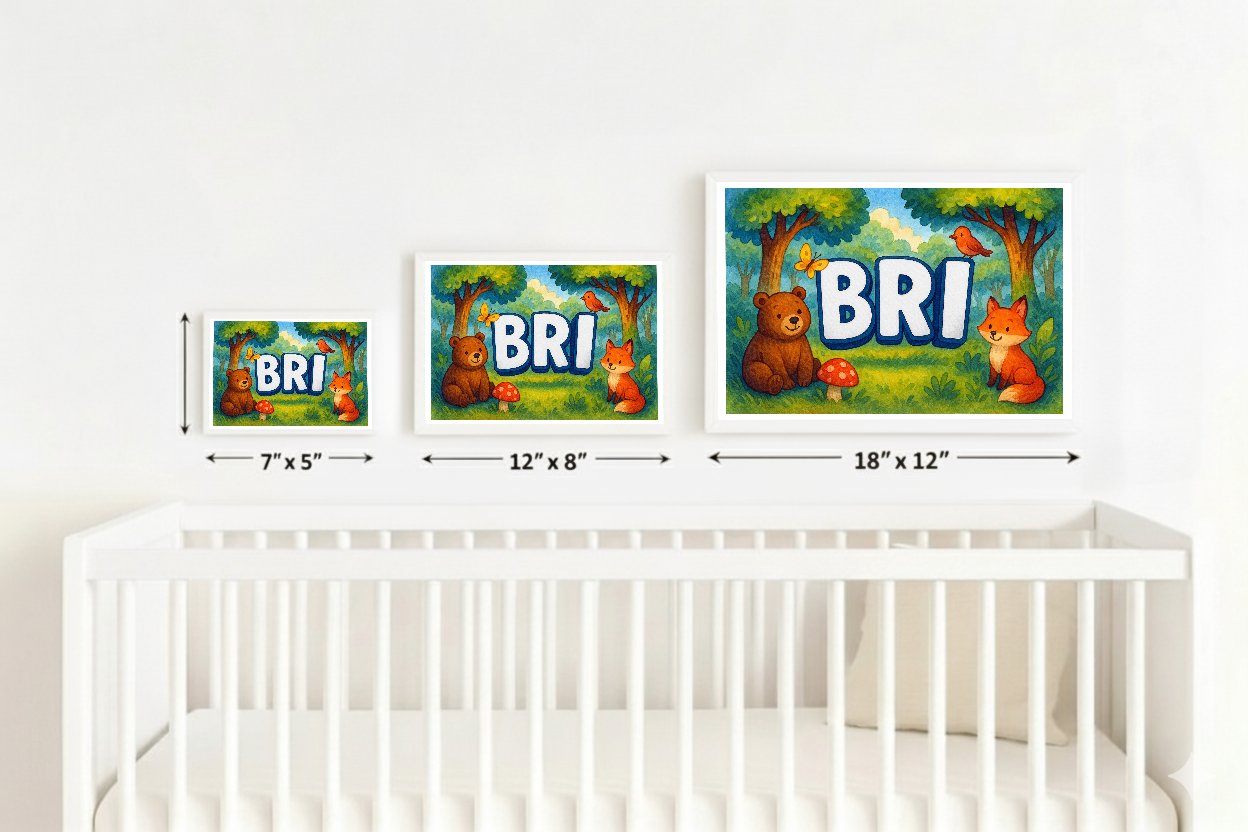 Personalized name art for Bri