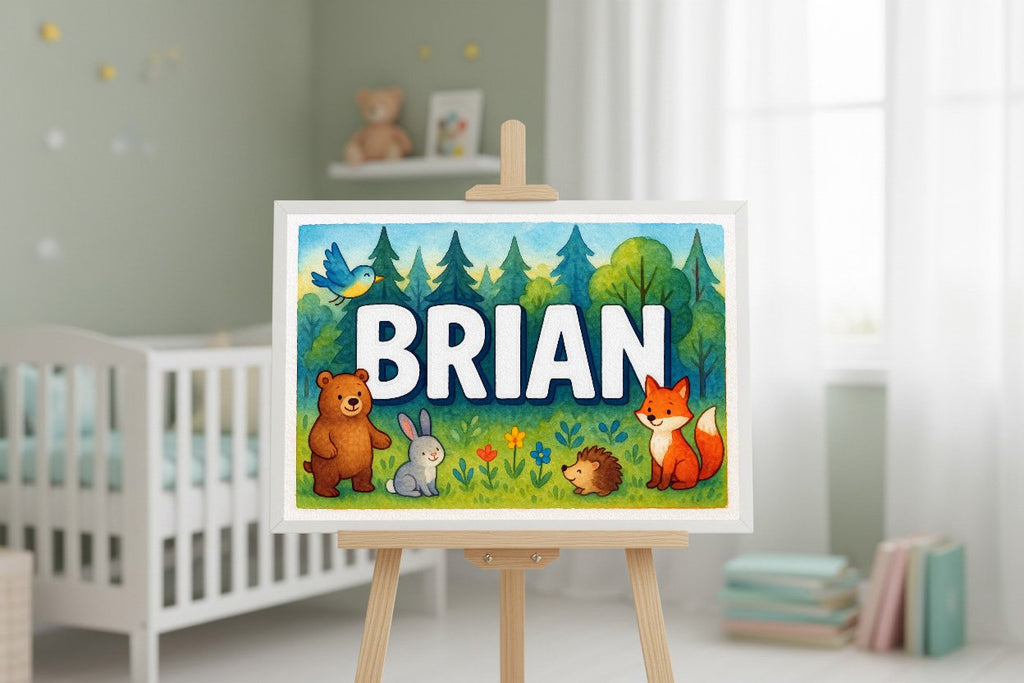 Personalized name art for Brian