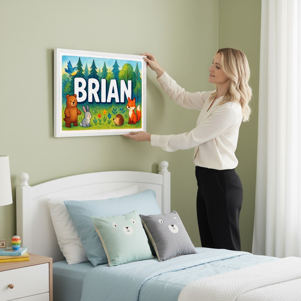 Personalized name art for Brian